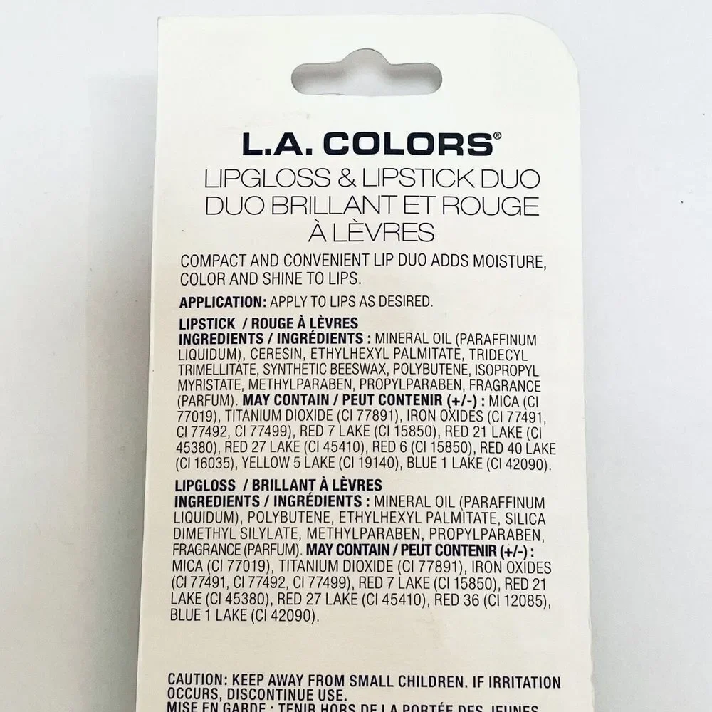 NWT  L.A. Colors Lip Duo Lip Gloss/Lipstick CBLG822 Twinkle High Shine Pink